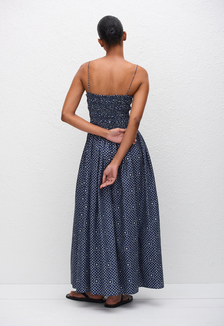 Shirred Bodice Dress - Bluebell - Matteau