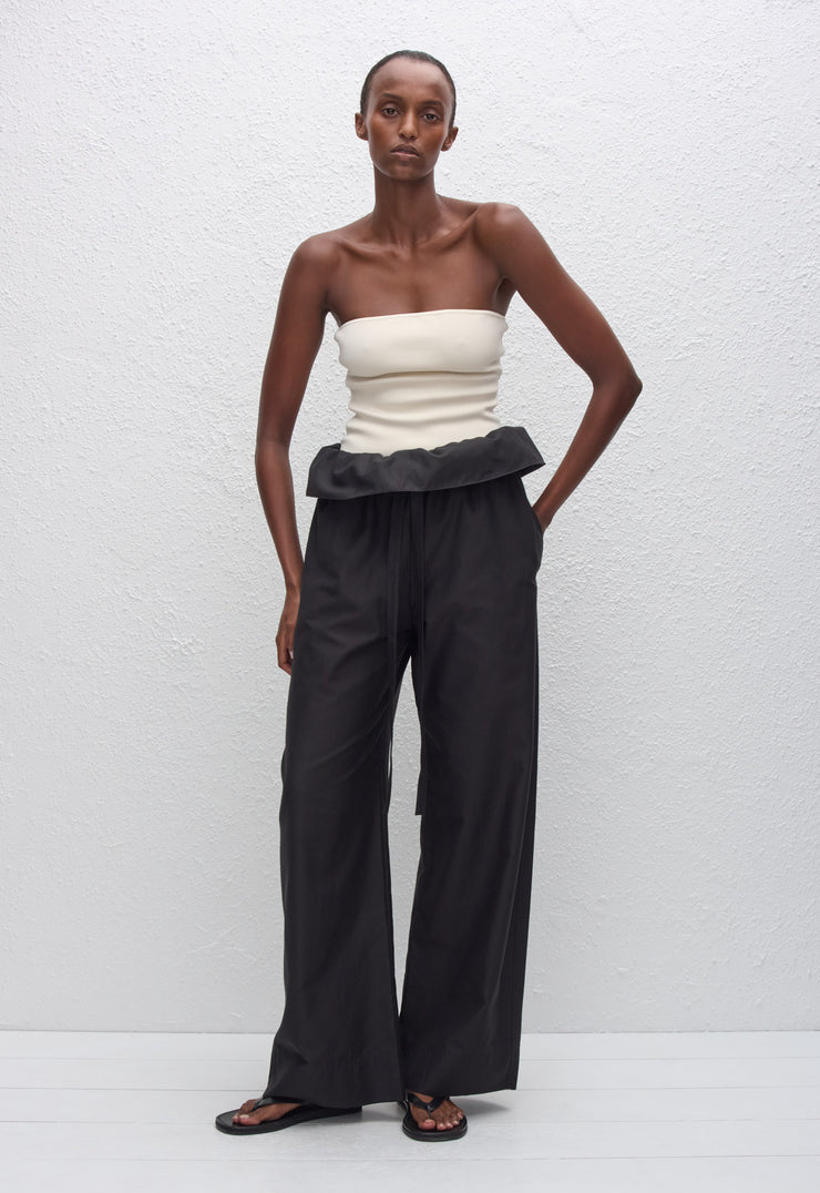 Strapless Knit Top - Ecru - Matteau