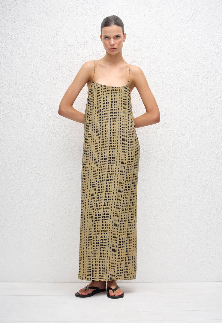 Square Cami Midi Dress - Savanna in Desert - Matteau