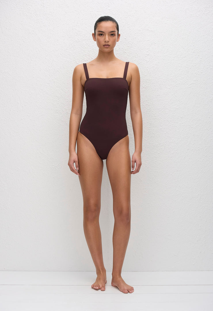 Square Maillot - Aubergine Crinkle - Matteau