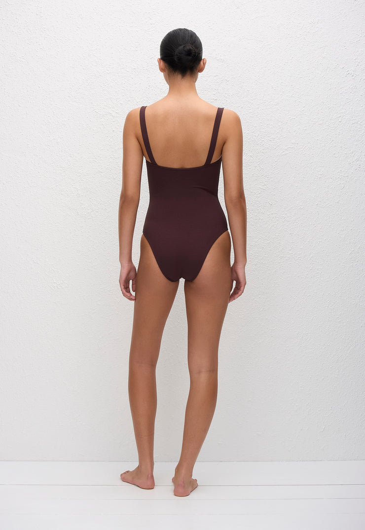 Square Maillot - Aubergine Crinkle - Matteau