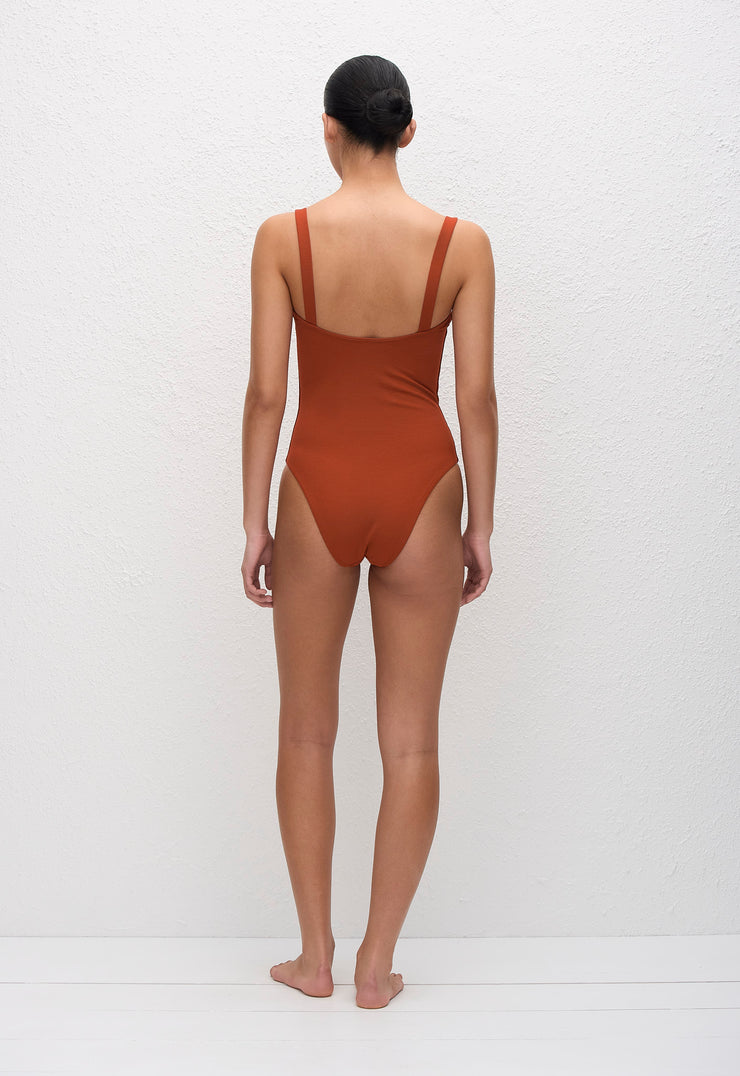 Square Maillot - Tomato Crinkle - Matteau