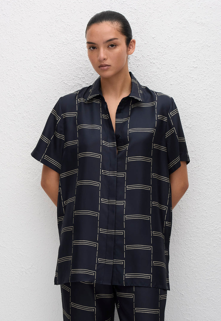 Twill Short Sleeve Shirt - Bamboo - Matteau