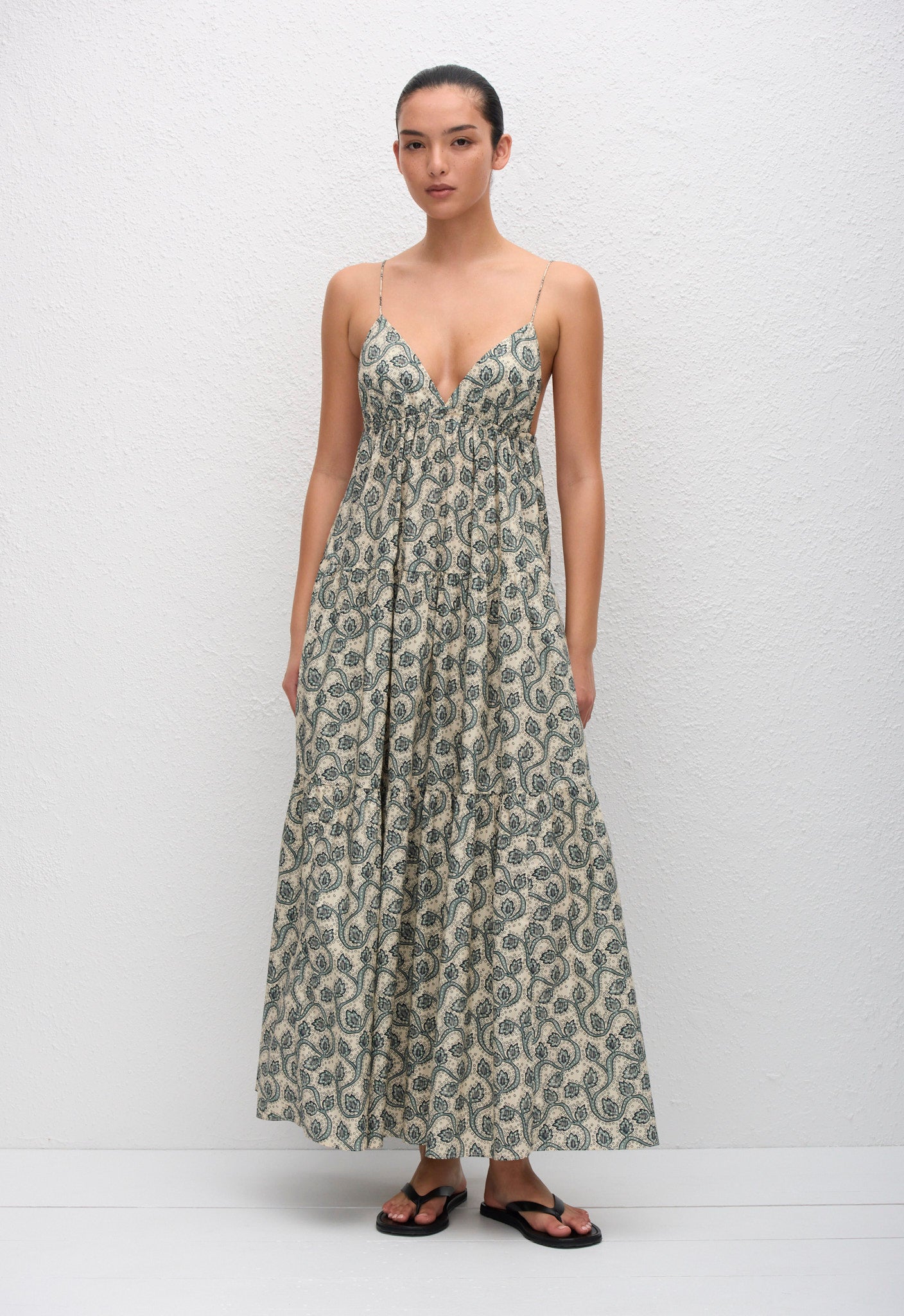 Triangle Tiered Sundress - Vine - Matteau