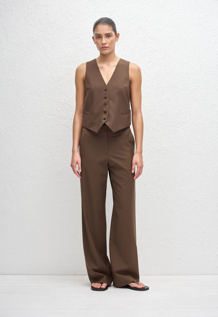 Tailored Waistcoat - Coffee - Matteau