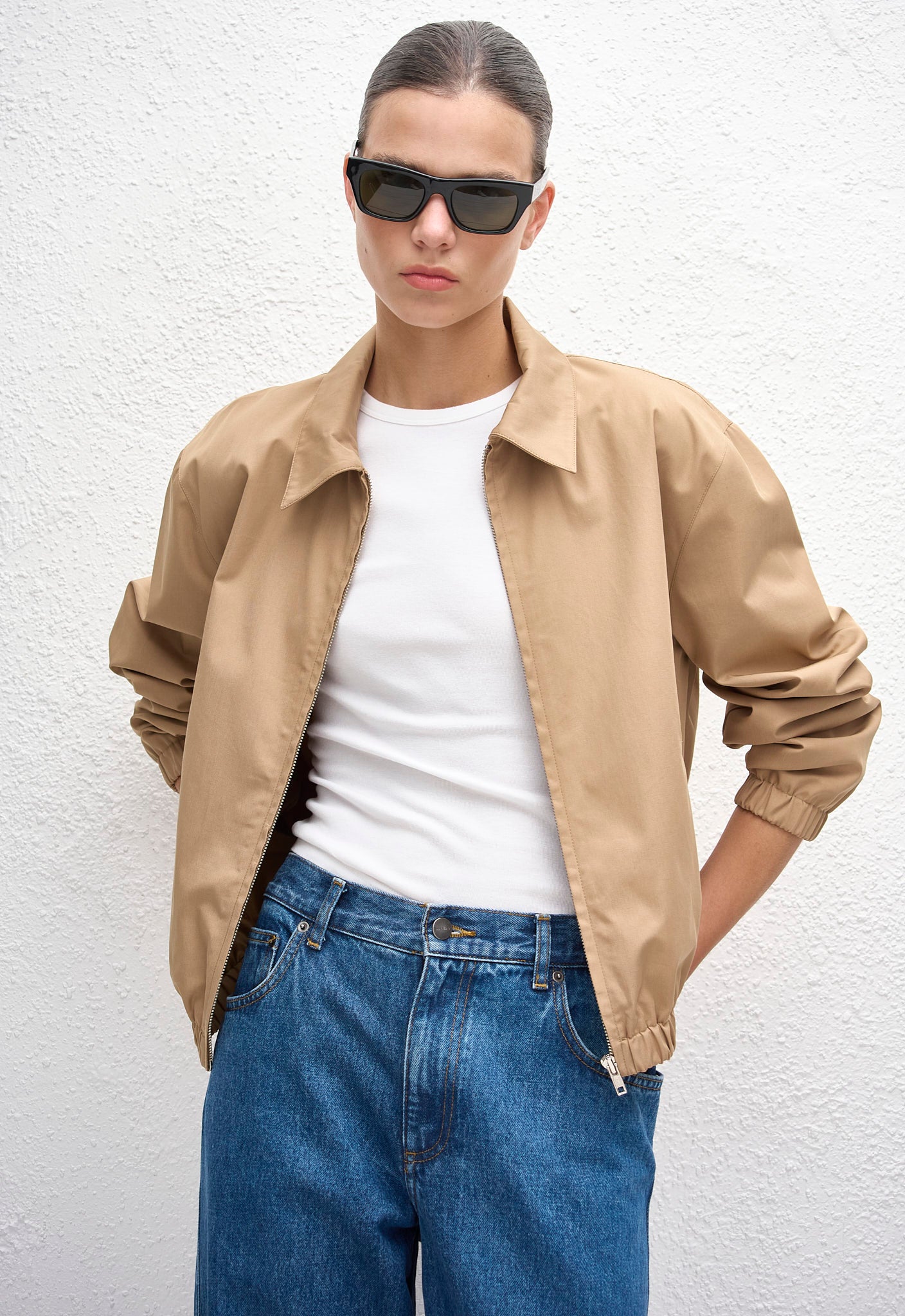 Twill Bomber Jacket - Camel - Matteau