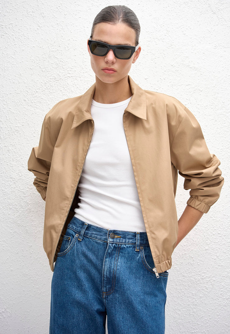 Twill Bomber Jacket - Camel - Matteau