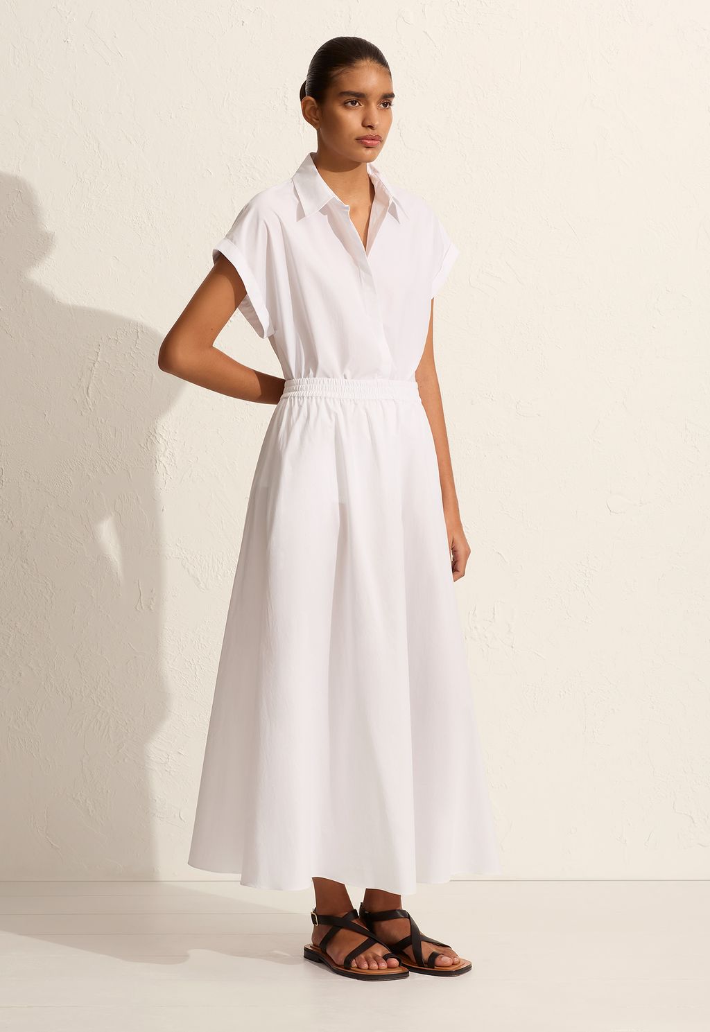 Relaxed Everyday Skirt - White - Matteau
