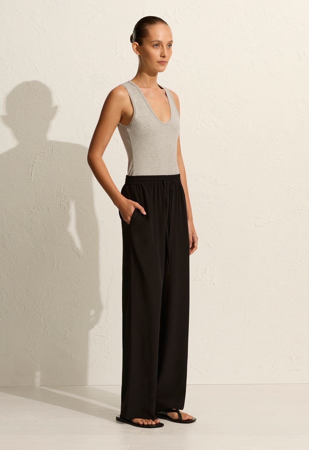 Deep U Tank - Heather Grey - Matteau