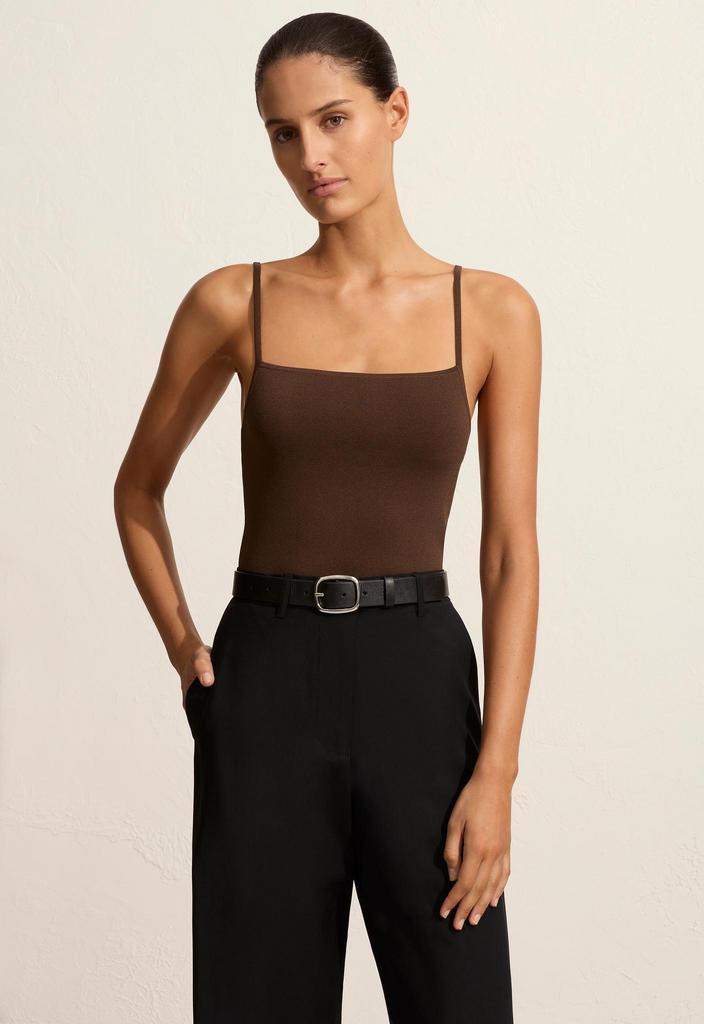 Square Knit Top - Cacao - Matteau