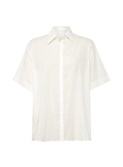 Embroidered Short Sleeve Shirt - Matteau