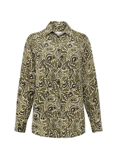 Long Sleeve Silk Shirt Paisley - Matteau