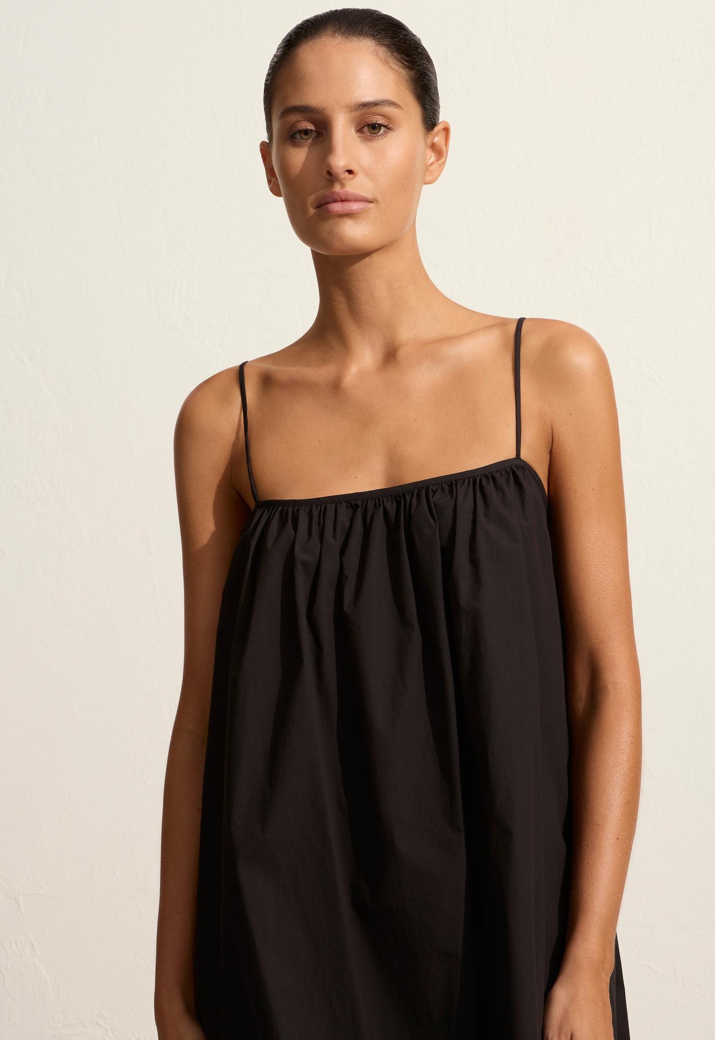 Voluminous Cami Mini Dress Black - Matteau