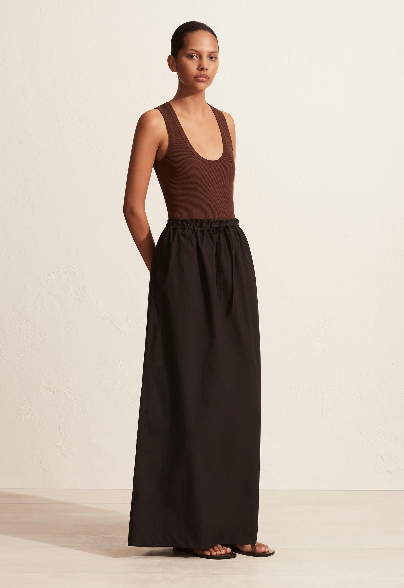 Relaxed Drawcord Skirt - Matteau