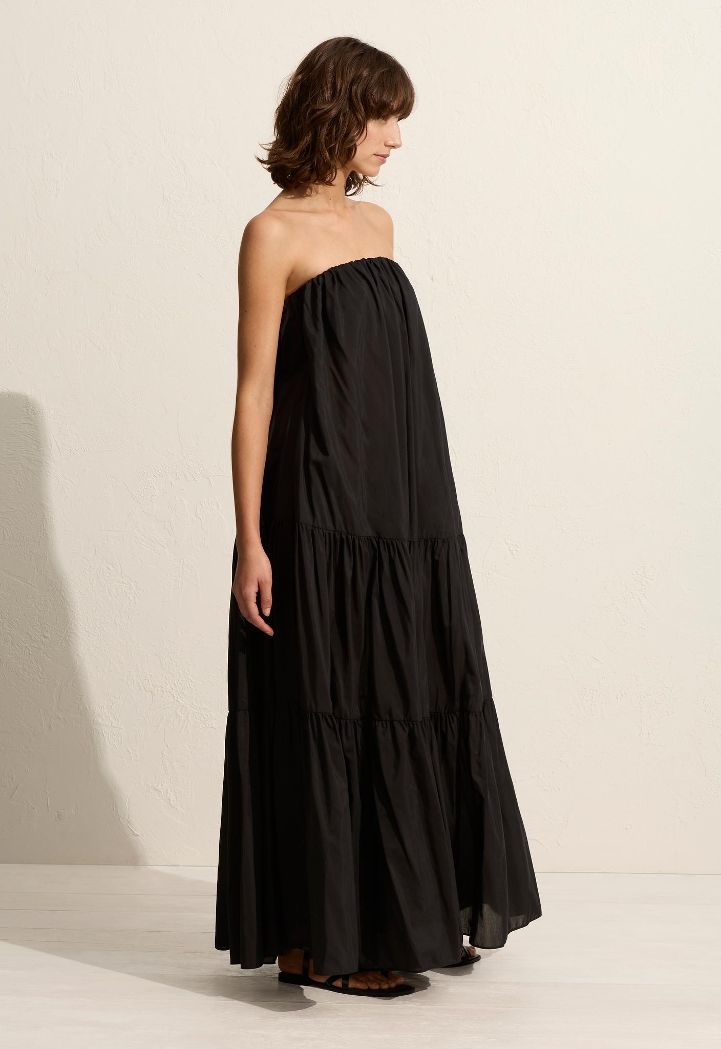 Voluminous Strapless Tiered Dress - Matteau