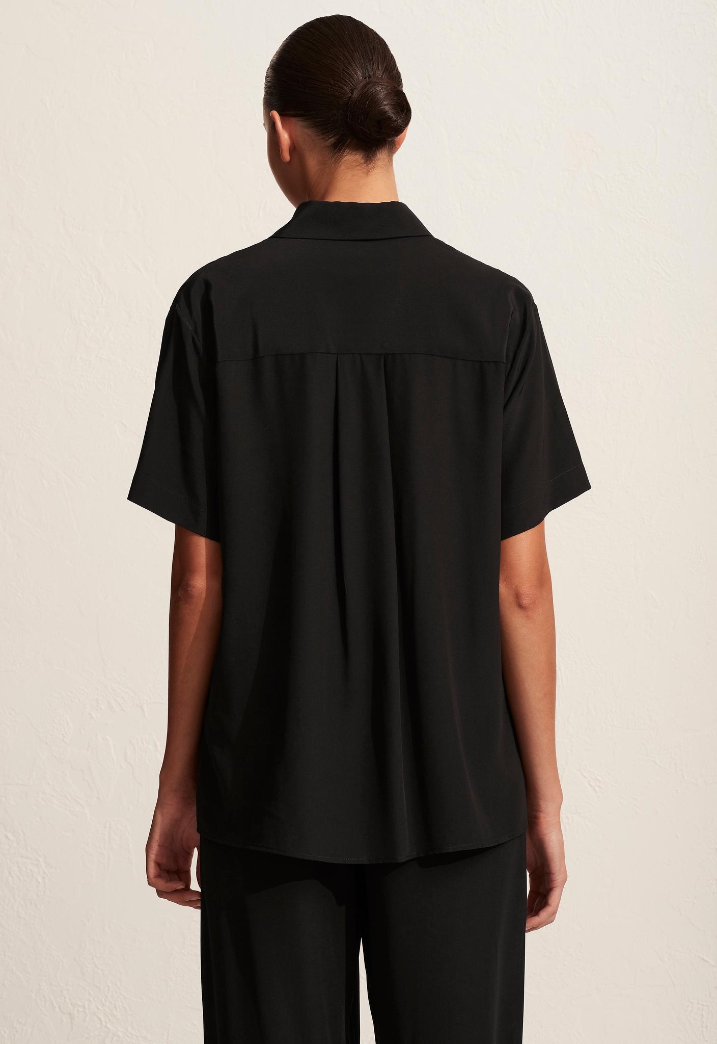 Short Sleeve Shirt - Black - Matteau