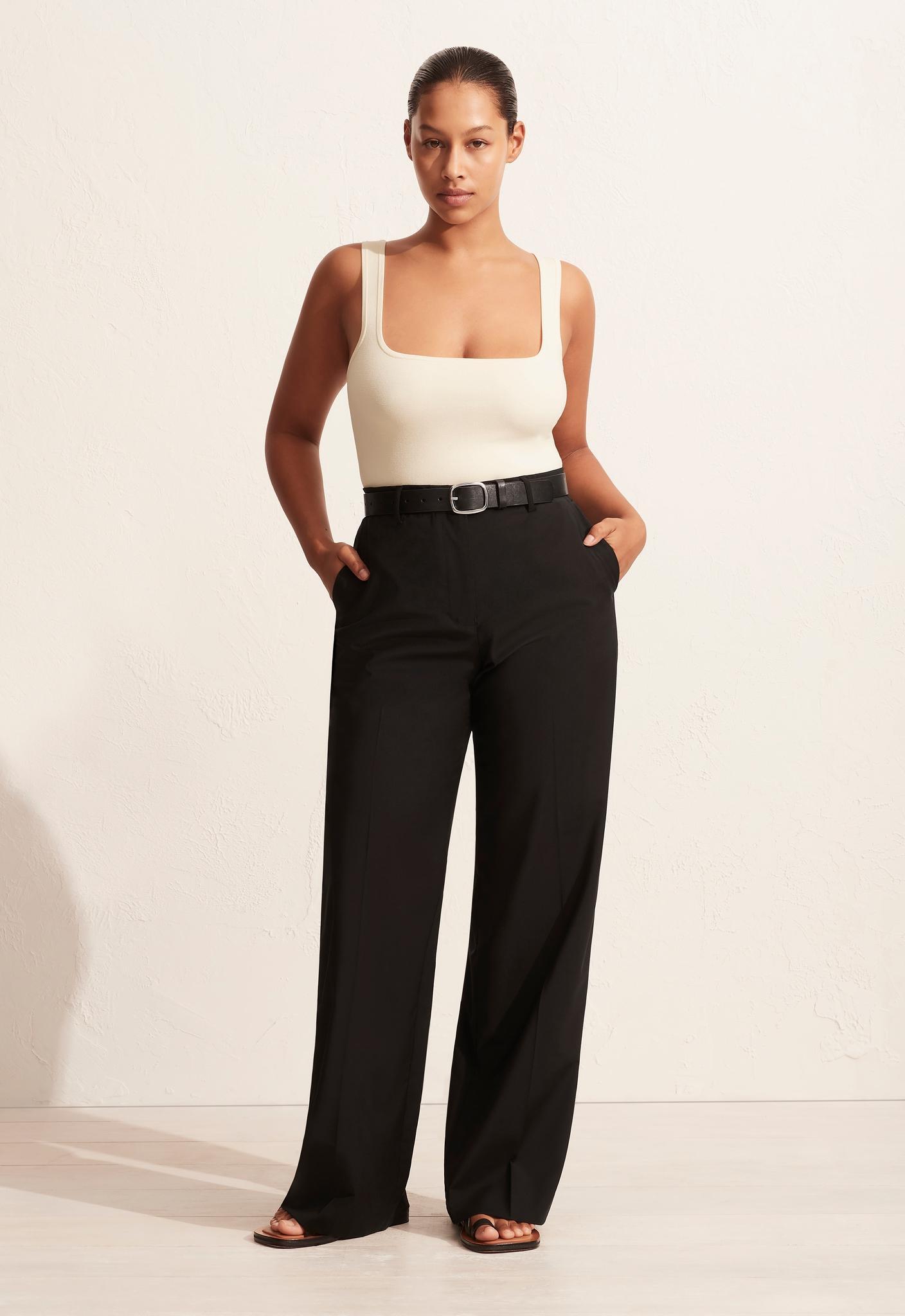 Relaxed Tailored Trouser Black - Matteau